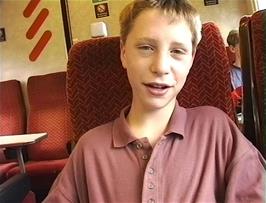 Jasper Oliver, also part of Group 1, on the second train of the day, the 10:04 from Birmingham New Street